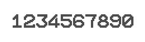 10×12数字点阵字体 ddN1012AA1117