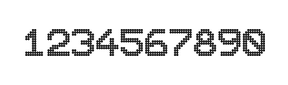 10×12数字点阵字体 ddN1012AA1119