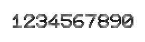 10×12数字点阵字体 ddN1012AA1121