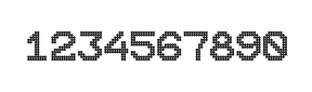 10×12数字点阵字体 ddN1012AA1124