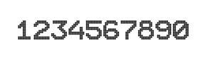 10×12数字点阵字体 ddN1012AA1129