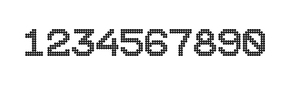 10×12数字点阵字体 ddN1012AA1131
