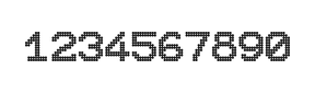 10×12数字点阵字体 ddN1012AA1134