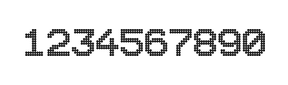 10×12数字点阵字体 ddN1012AA1135