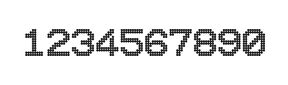 10×12数字点阵字体 ddN1012AA1138