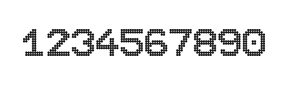 10×12数字点阵字体 ddN1012AA1155