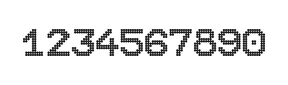 10×12数字点阵字体 ddN1012AA1157