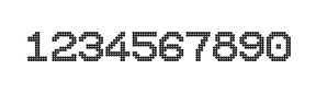 10×12数字点阵字体 ddN1012AA1158