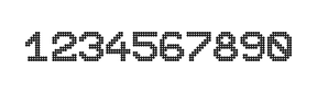 10×12数字点阵字体 ddN1012AA1159
