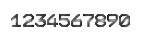 10×12数字点阵字体 ddN1012AA1163