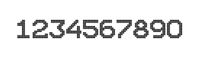 10×12数字点阵字体 ddN1012AA1170