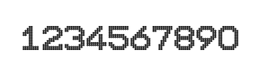 10×12数字点阵字体 ddN1012AA1173