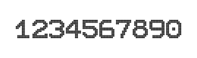 10×12数字点阵字体 ddN1012AA1174