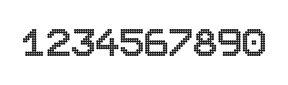 10×12数字点阵字体 ddN1012AA1192