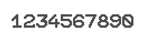10×12数字点阵字体 ddN1012AA1193