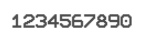 10×12数字点阵字体 ddN1012AA1194