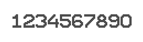 10×12数字点阵字体 ddN1012AA1197