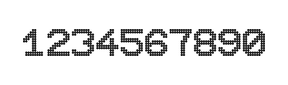 10×12数字点阵字体 ddN1012AA1199