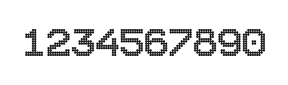 10×12数字点阵字体 ddN1012AA1203
