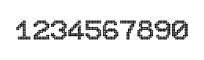 10×12数字点阵字体 ddN1012AA1206