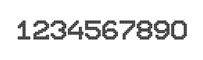 10×12数字点阵字体 ddN1012AA1217