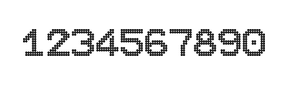 10×12数字点阵字体 ddN1012AA1220