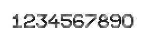 10×12数字点阵字体 ddN1012AA1221