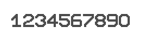 10×12数字点阵字体 ddN1012AA1224