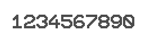 10×12数字点阵字体 ddN1012AA1226