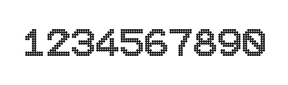 10×12数字点阵字体 ddN1012AA1227