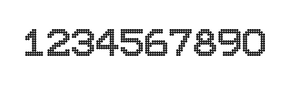 10×12数字点阵字体 ddN1012AA1228