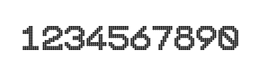 10×12数字点阵字体 ddN1012AA1229
