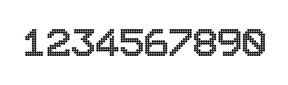 10×12数字点阵字体 ddN1012AA1230