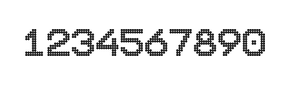 10×12数字点阵字体 ddN1012AA1232