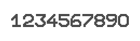 10×12数字点阵字体 ddN1012AA1246