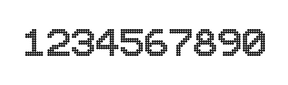 10×12数字点阵字体 ddN1012AA1247