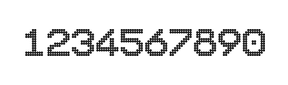 10×12数字点阵字体 ddN1012AA1250