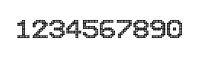 10×12数字点阵字体 ddN1012AA1255
