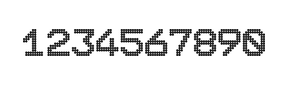 10×12数字点阵字体 ddN1012AA1257