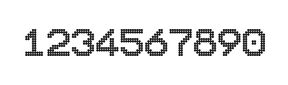 10×12数字点阵字体 ddN1012AA1261