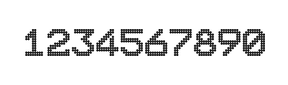 10×12数字点阵字体 ddN1012AA1265