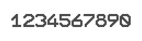 10×12数字点阵字体 ddN1012AA1269
