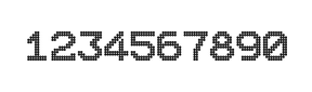 10×12数字点阵字体 ddN1012AA1270