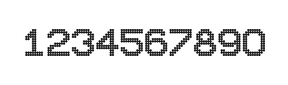 10×12数字点阵字体 ddN1012AA1276