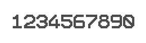 10×12数字点阵字体 ddN1012AA1282