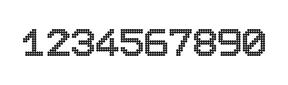 10×12数字点阵字体 ddN1012AA1291