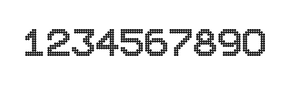 10×12数字点阵字体 ddN1012AA1293