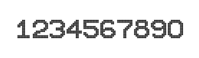 10×12数字点阵字体 ddN1012AA1295