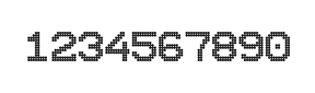 10×12数字点阵字体 ddN1012AA1296