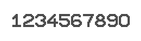 10×12数字点阵字体 ddN1012AA1301